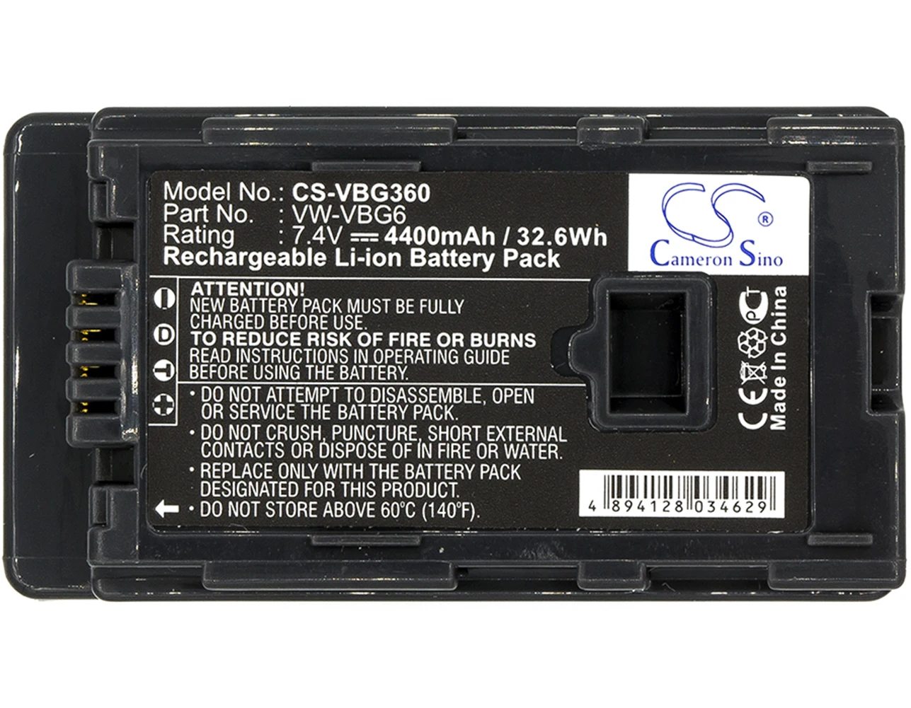 Cameron Sino 4400mA Battery for Panasonic SDR-H80PC,SDR-H80S,SDR-H90,SDR-H90P,SDR-H90PC,VDR-D310,VDR-D50,VDR-D58GK
Cameron Sino 4400mA Battery for Panasonic SDR-H80PC,SDR-H80S,SDR-H90,SDR-H90P,SDR-H90PC,VDR-D310,VDR-D50,VDR-D58GK