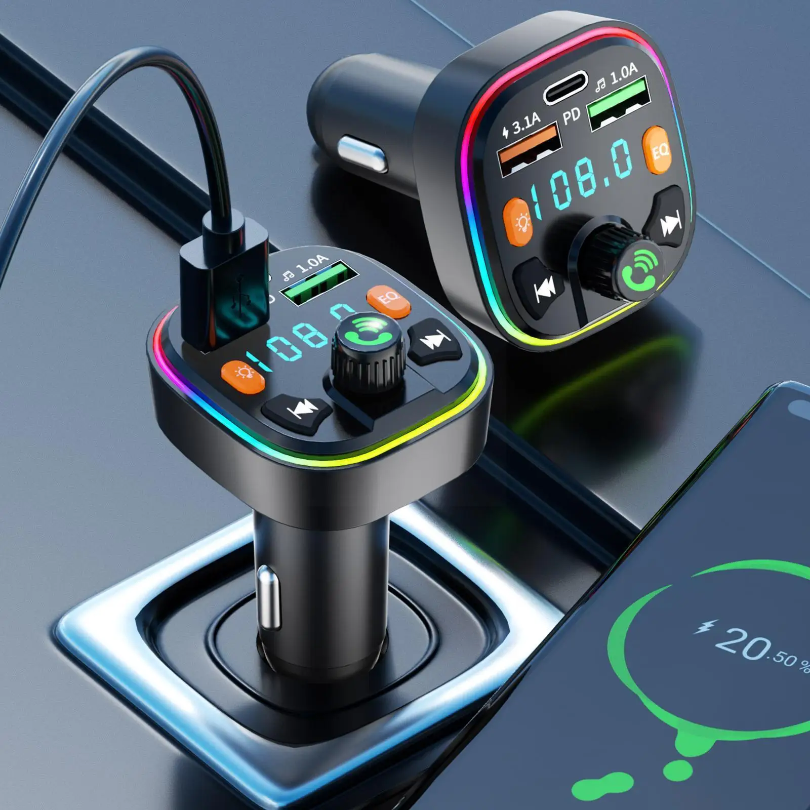 Автомобильный Fm-передатчик T1a0, беспроводная гарнитура с Bluetooth, с двумя аксессуарами
Автомобильный Fm-передатчик T1a0, беспроводная гарнитура с Bluetooth, с двумя аксессуарами