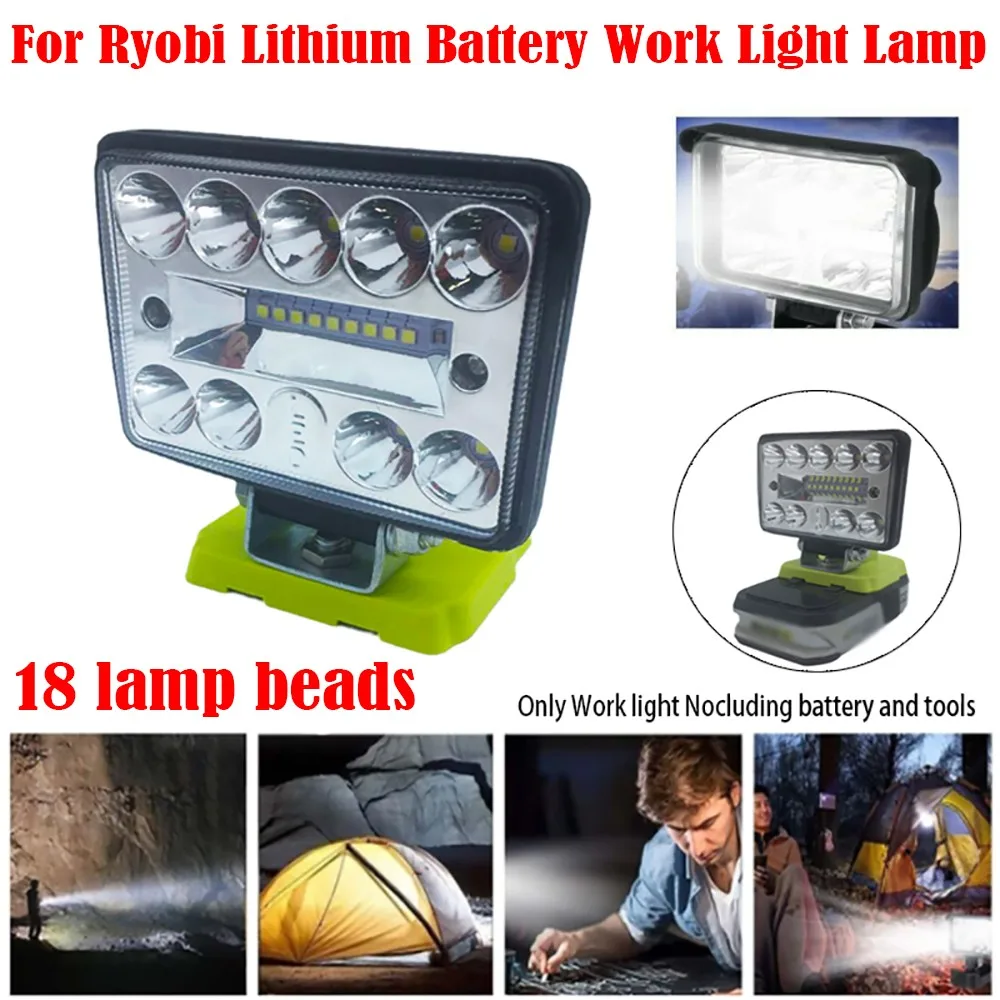 Светодиодсветодиодный Рабочая лампа для Ryobi One + 18 в 30 Вт, инструмент, освещение для полевой работы, палатки, уличный светильник, кнопка перек...
Светодиодсветодиодный Рабочая лампа для Ryobi One + 18 в 30 Вт, инструмент, освещение для полевой работы, палатки, уличный светильник, кнопка перек...