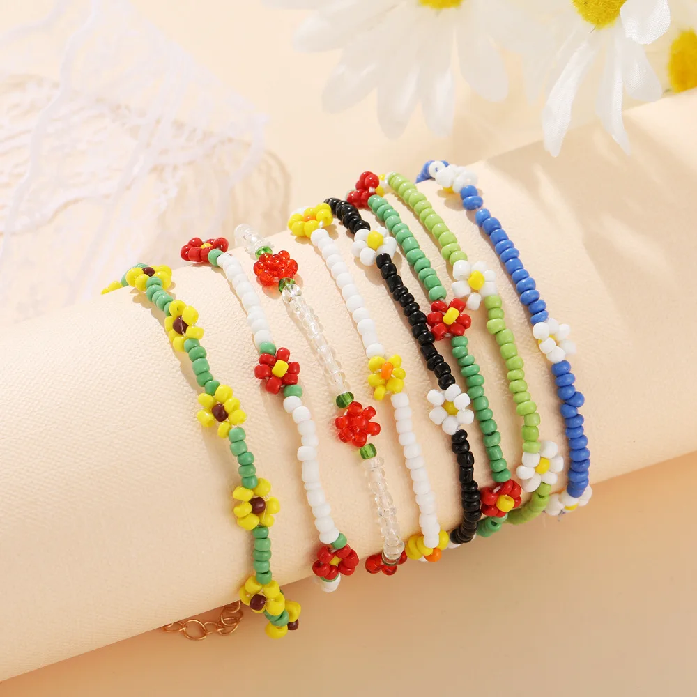 2021 Bohemia Outer Banks Bracelet Beach Style Flower Jewelry For Women Charm Beads Bracelet Gift Hand-knitted Chain Wholesale
2021 Bohemia Outer Banks Bracelet Beach Style Flower Jewelry For Women Charm Beads Bracelet Gift Hand-knitted Chain Wholesale