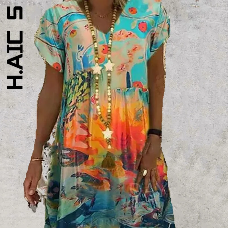 H.Aic S Dress New Women Harajuku Sexy Dress Printed Painting Dresses V Neck Printed Dress Soft Lazy Vestidos Dresses Woman
H.Aic S Dress New Women Harajuku Sexy Dress Printed Painting Dresses V Neck Printed Dress Soft Lazy Vestidos Dresses Woman