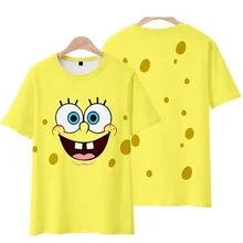 Hot Sale New funny Piestars and SpongeBobs 3D T Shirt T-Shirt Men women boy girl Tshirt Casual Sport Top Tees tee