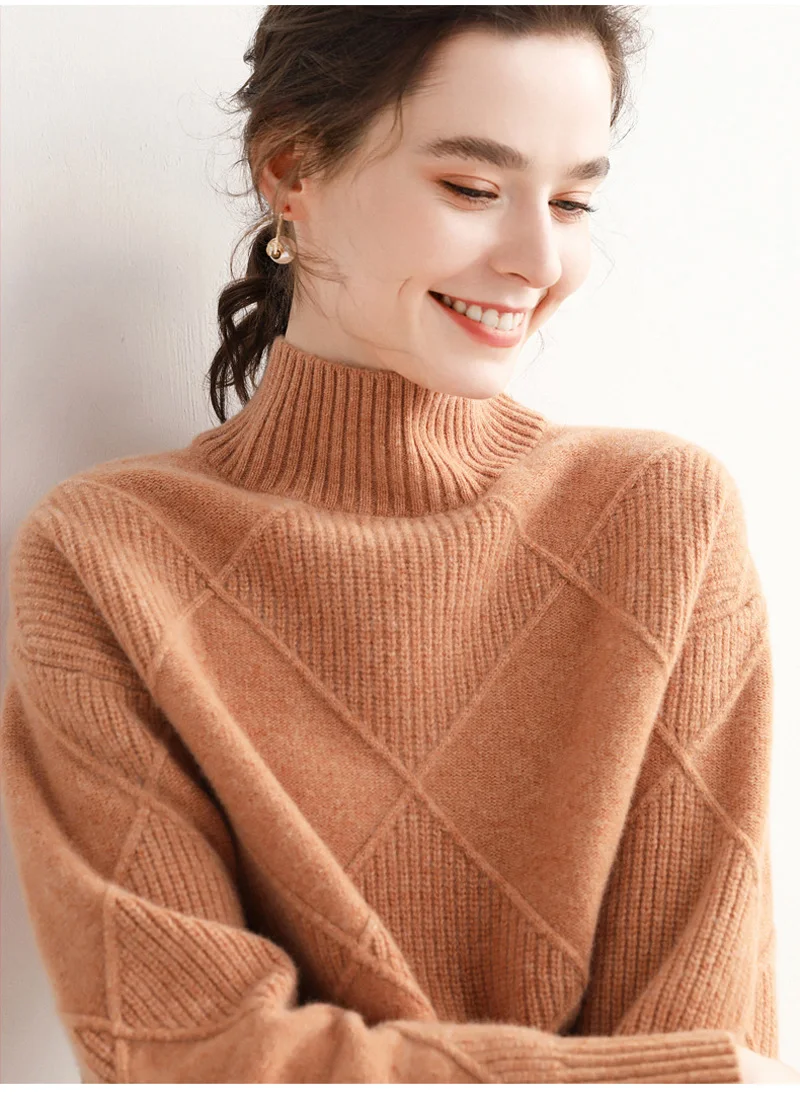 Women's Turtleneck Knitted Sweater, Monochromatic Pullover, Personality Korea Style, Casual Fashion, Autumn, Winter
Women's Turtleneck Knitted Sweater, Monochromatic Pullover, Personality Korea Style, Casual Fashion, Autumn, Winter