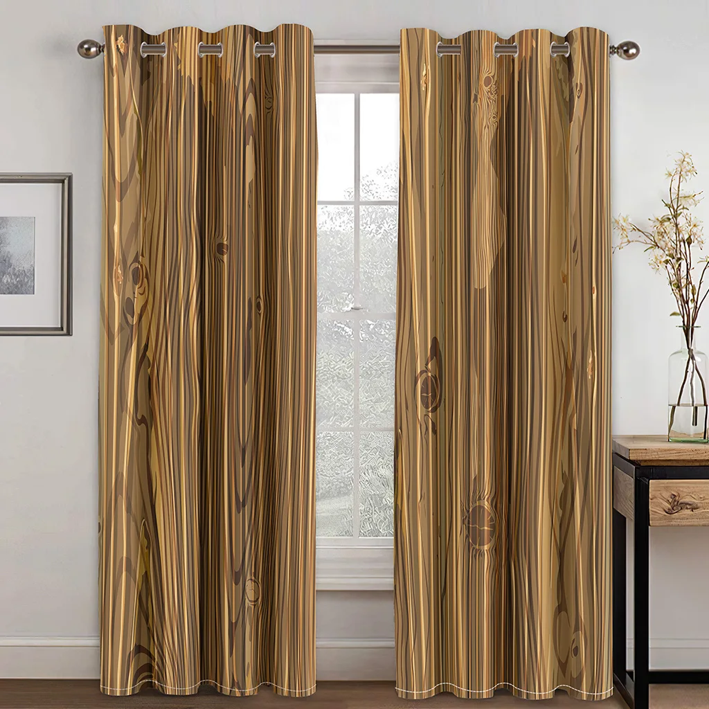 Stripes Wood Grain Luxury Living Room Hall Bedroom Curtains 50% Shading Decorative Grommet Window Curtain Modern Home Decor 2pcs 
Stripes Wood Grain Luxury Living Room Hall Bedroom Curtains 50% Shading Decorative Grommet Window Curtain Modern Home Decor 2pcs