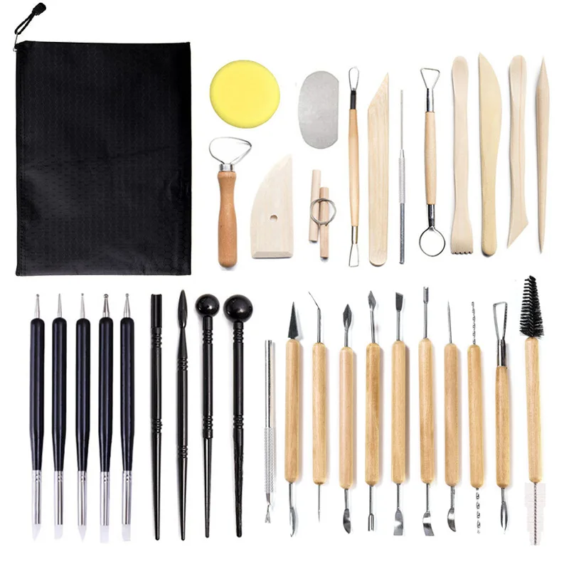 Cross-Border Ceramic Tools 34-Piece Set Of Indentation Pen, Clay Carving Knife, Soft Clay Creative Diy Clay Tools
Cross-Border Ceramic Tools 34-Piece Set Of Indentation Pen, Clay Carving Knife, Soft Clay Creative Diy Clay Tools