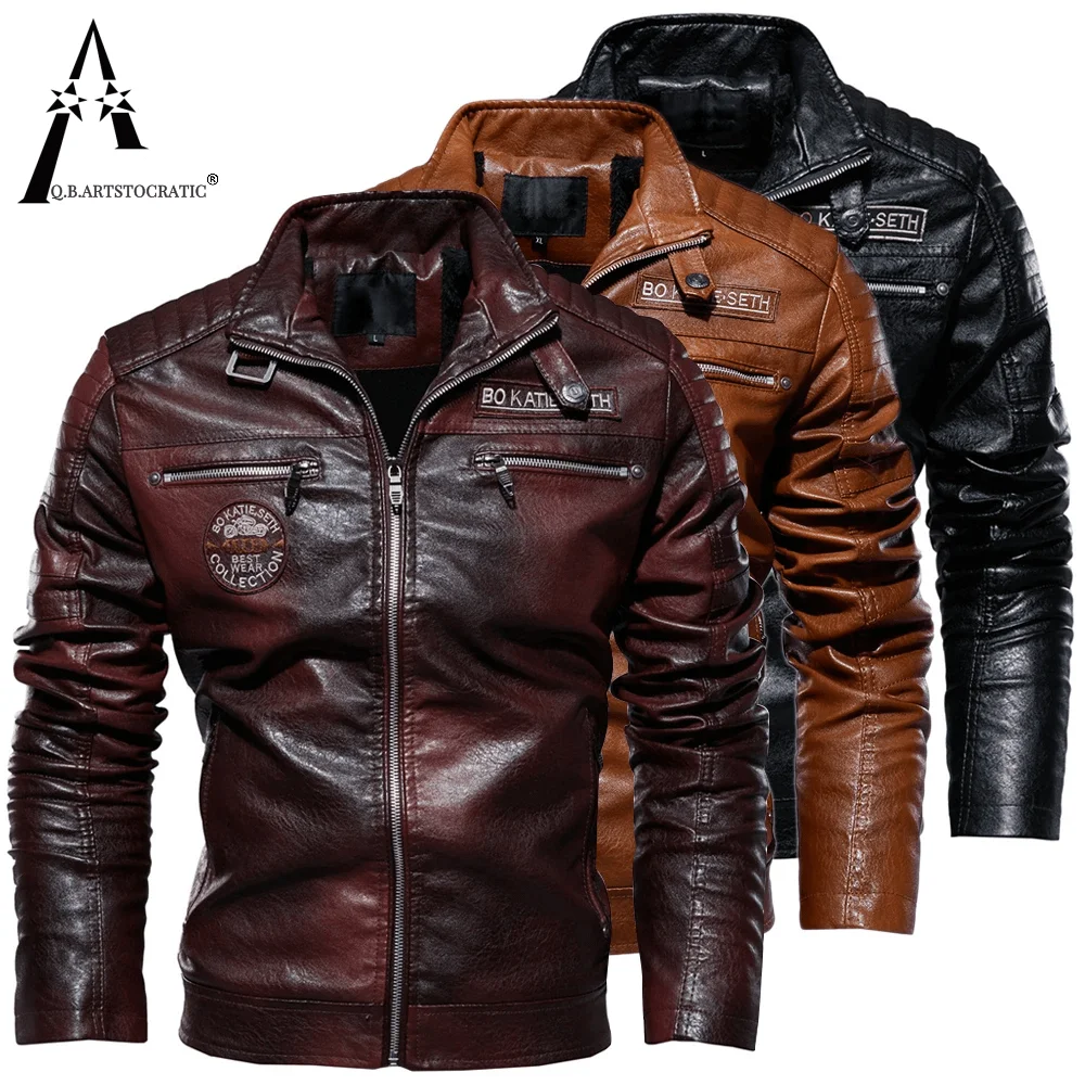 Leather Jacket Men Winter Fleece Motorcycle PU Leather Jacket Mens Stand Collar Casual Windbreaker Ropa De Hombre Slim Coat
Leather Jacket Men Winter Fleece Motorcycle PU Leather Jacket Mens Stand Collar Casual Windbreaker Ropa De Hombre Slim Coat