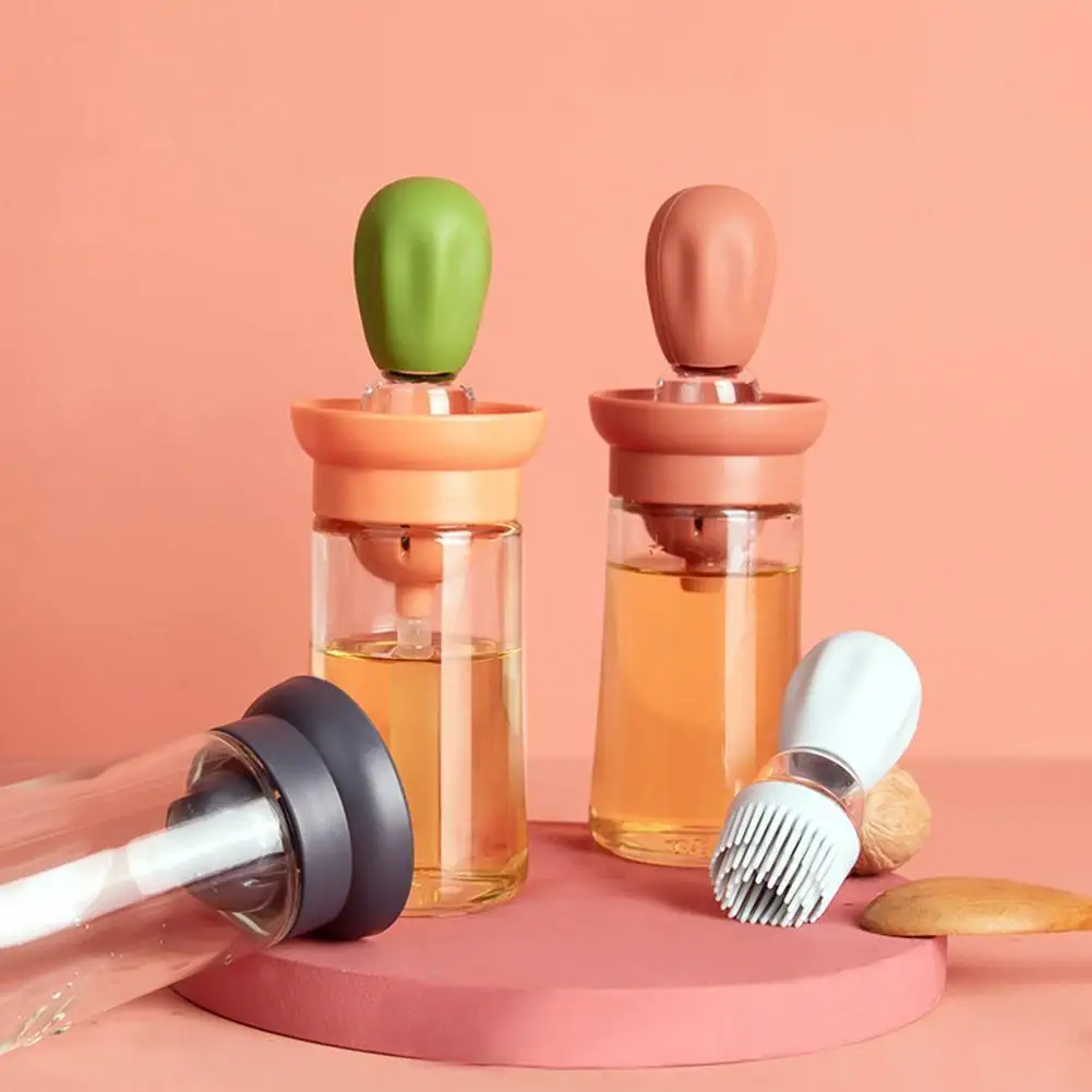 180ml Portable Glass Oil Bottle with Silicone Ration Brush Grill Oil Brushes For Cooking Baking BBQ Baking Tool Cactus Oil Brush
180ml Portable Glass Oil Bottle with Silicone Ration Brush Grill Oil Brushes For Cooking Baking BBQ Baking Tool Cactus Oil Brush