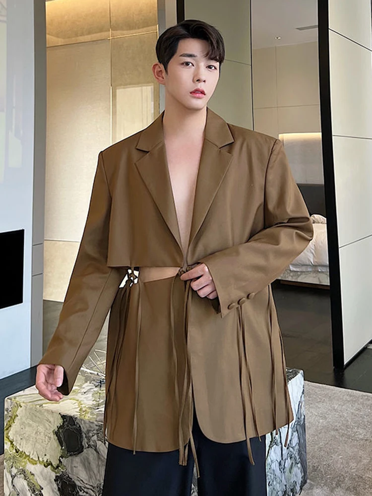 ZCSMLL Split Deconstruction Without Buckle Straps Design Men's Casual Suit Korean Style New Fashionable Solid Colour Jackets
ZCSMLL Split Deconstruction Without Buckle Straps Design Men's Casual Suit Korean Style New Fashionable Solid Colour Jackets