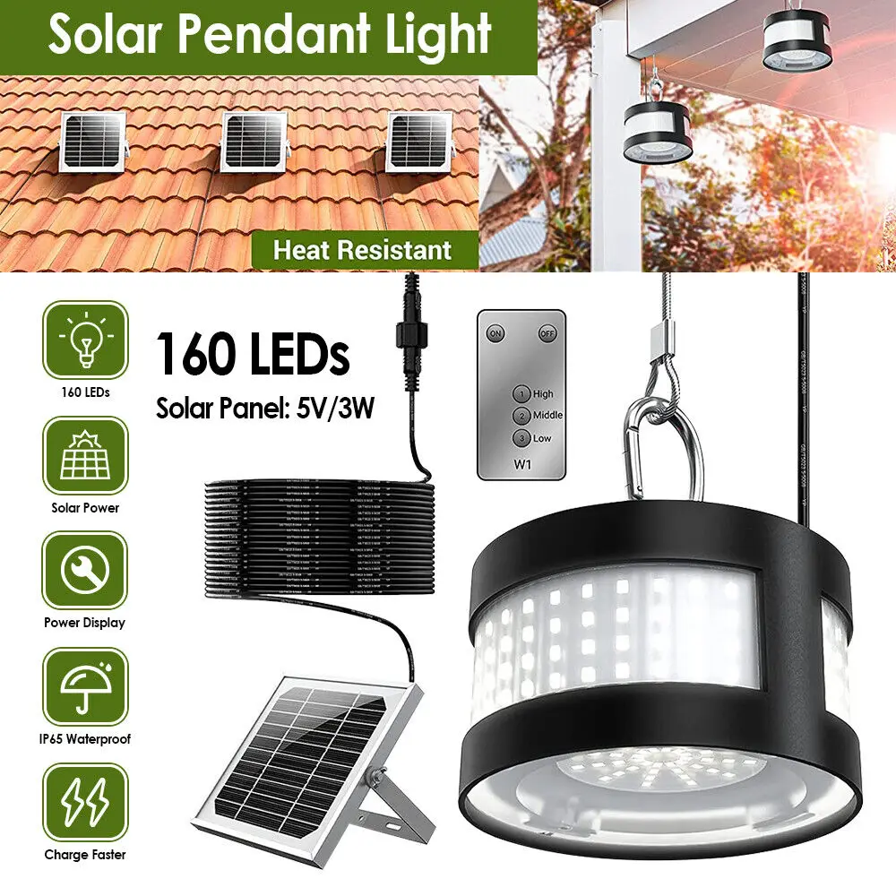 Solar Panel Shed Lights Indoor Outdoor LED Barn Pendant Garage Hook Garden Lamp Solar Powered Pendant Lights
Solar Panel Shed Lights Indoor Outdoor LED Barn Pendant Garage Hook Garden Lamp Solar Powered Pendant Lights