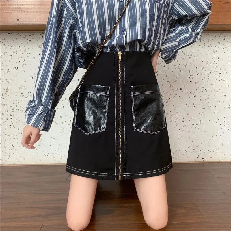 2023 Stylish Oversized Korean Zippered Short Skirt For Women's Clothing Spring Autumn High Waisted Slim A-line Mini Skirt BC419
2023 Stylish Oversized Korean Zippered Short Skirt For Women's Clothing Spring Autumn High Waisted Slim A-line Mini Skirt BC419