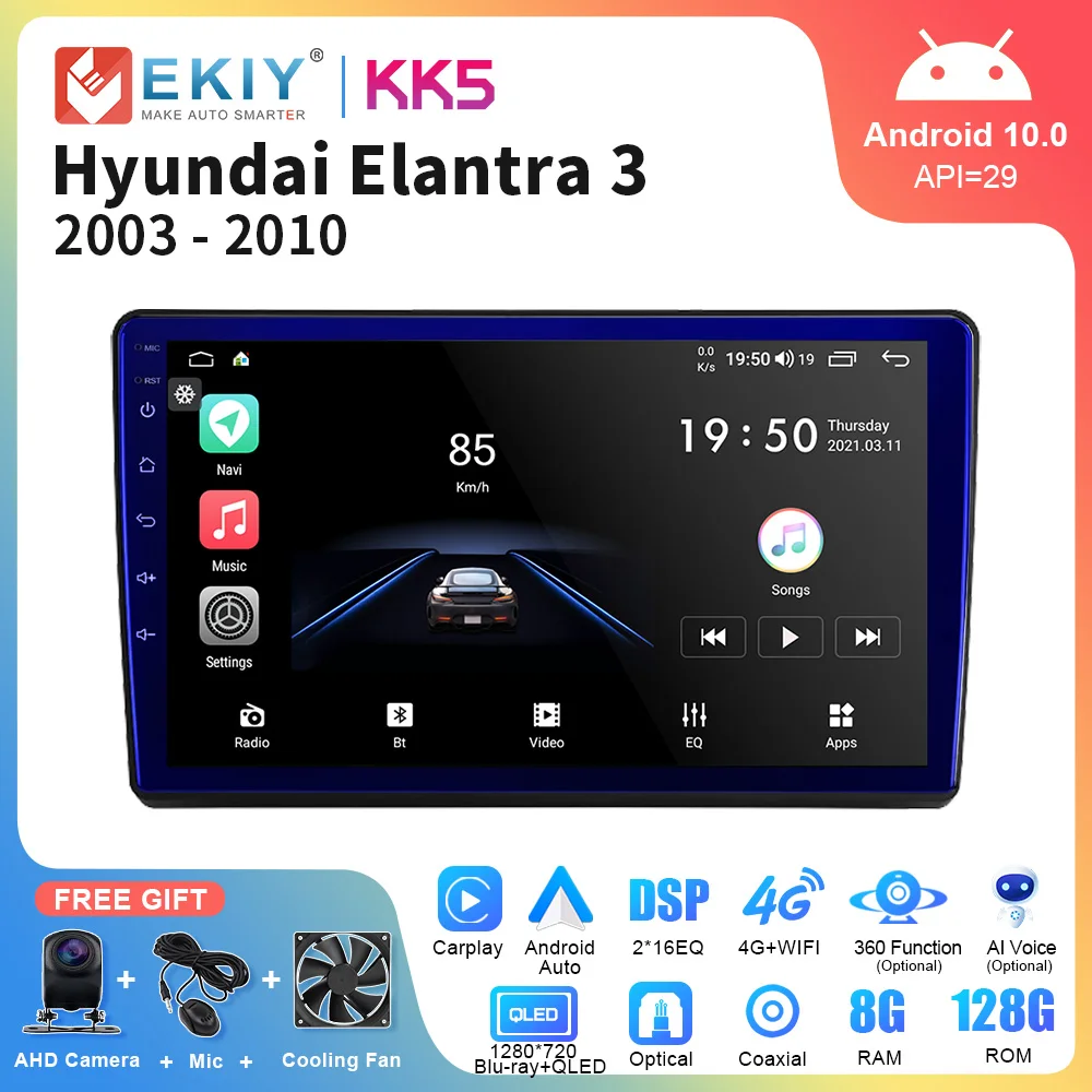 EKIY KK5 2Din Android Car Radio Carplay For Hyundai Elantra 3 2003-2010 DSP Multimedia Player Android Auto GPS Autoradio Stereo
EKIY KK5 2Din Android Car Radio Carplay For Hyundai Elantra 3 2003-2010 DSP Multimedia Player Android Auto GPS Autoradio Stereo