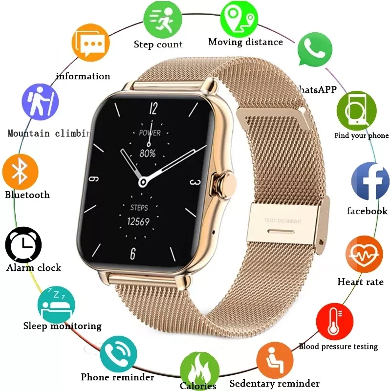 Smart Watch Men Bluetooth Call Woman Smart Bracelet ECG+PPG Fitness Tracker 1.69 Inch Full Touch Screen Waterproof Smartwatch
Smart Watch Men Bluetooth Call Woman Smart Bracelet ECG+PPG Fitness Tracker 1.69 Inch Full Touch Screen Waterproof Smartwatch