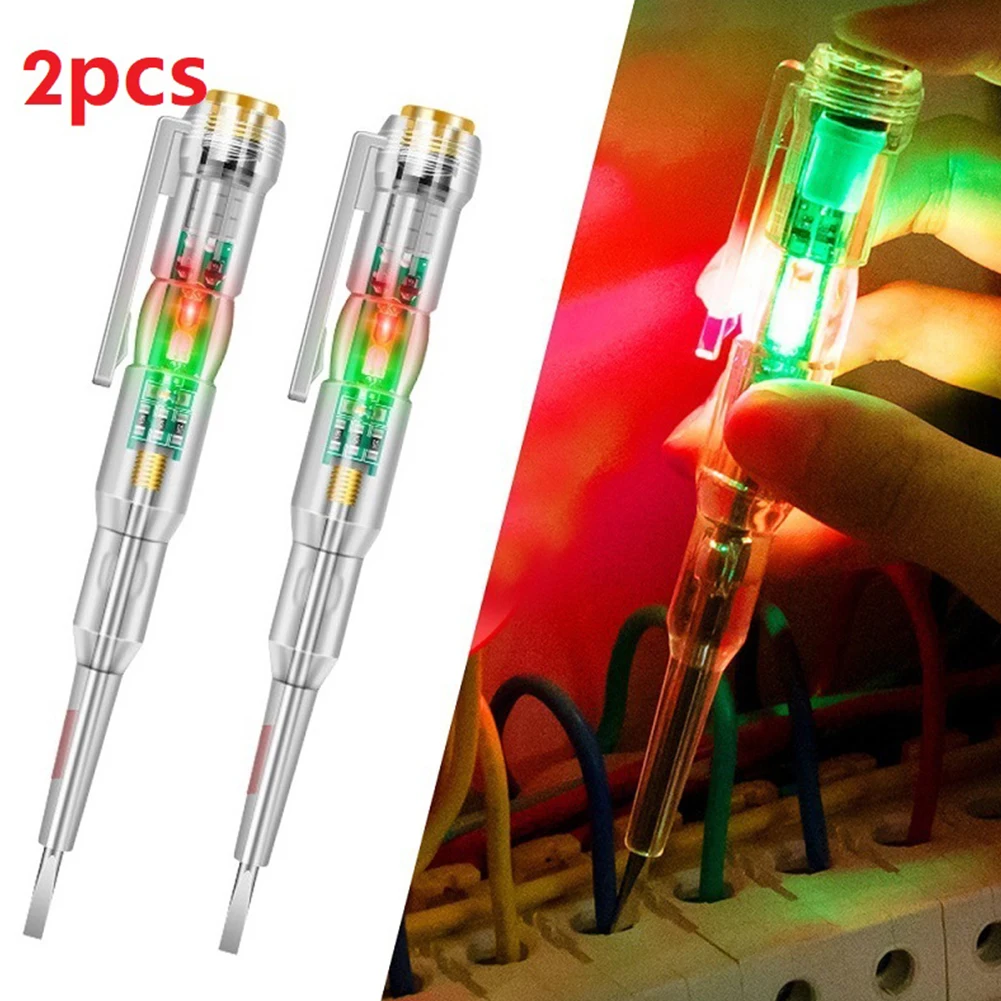 2pcs Electrical Tester Pen Induction Power Detector Pen Electrical Screwdriver Circuit Tester 24-250V
2pcs Electrical Tester Pen Induction Power Detector Pen Electrical Screwdriver Circuit Tester 24-250V