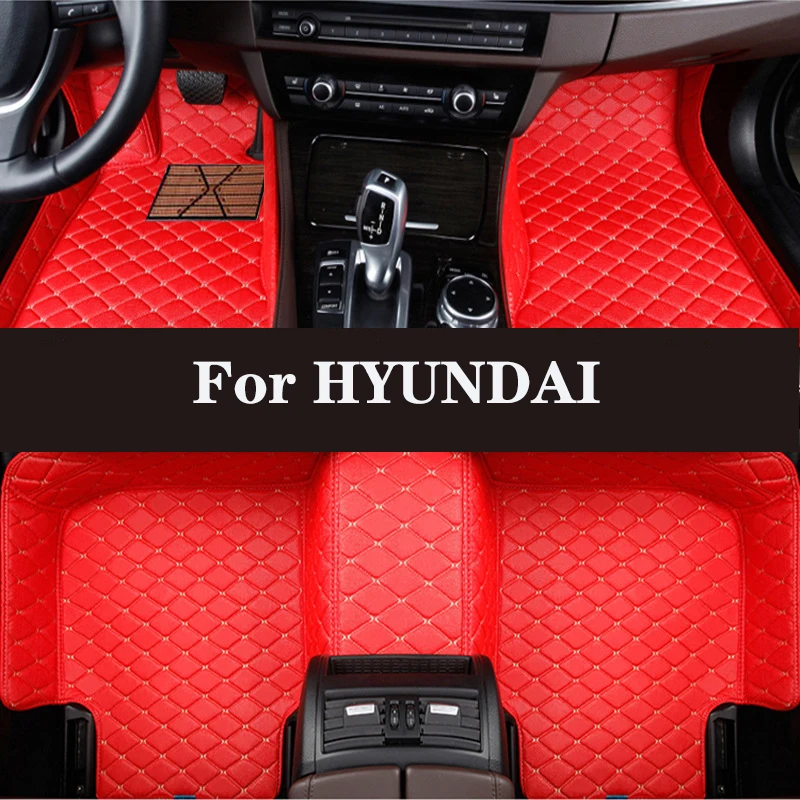 

Full Surround Custom Leather Car Floor Mat For HYUNDAI Solaris Elantra Sonata Active Accent Creta Encino Equus i30 Auto Parts