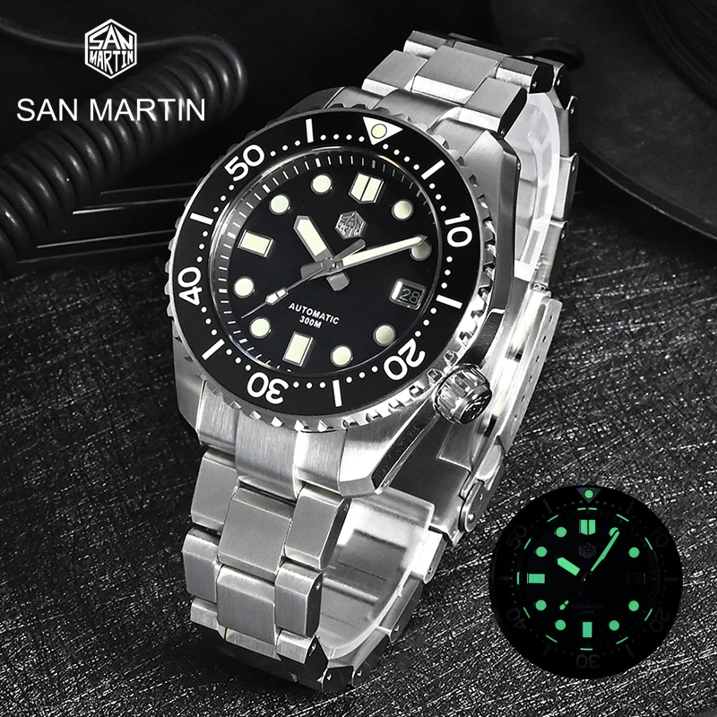 San Martin Top Brand Men's Watches NH35 Sports Men's MM300 Mechanical Watches Stainless Steel Waterproof Sapphire Luminous Clock
San Martin Top Brand Men's Watches NH35 Sports Men's MM300 Mechanical Watches Stainless Steel Waterproof Sapphire Luminous Clock