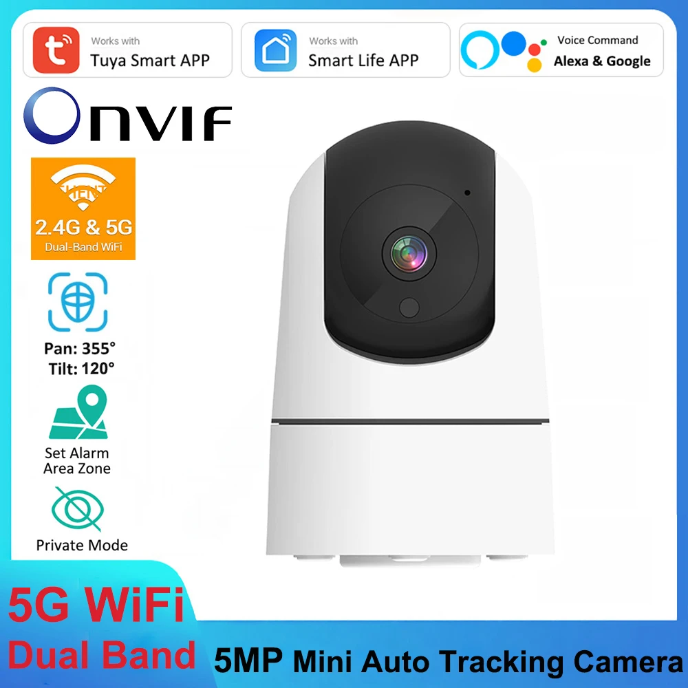 Tuya 5G WiFi Двухдиапазонная мини-onvif камера Поддержка Alexa Частный режим Sonud Обнаружение Безопасность Внутренний радионяня PTZ 5MP камера
Tuya 5G WiFi Двухдиапазонная мини-onvif камера Поддержка Alexa Частный режим Sonud Обнаружение Безопасность Внутренний радионяня PTZ 5MP камера