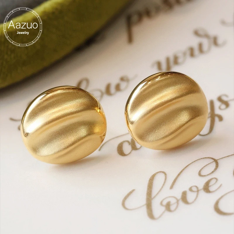 Aazuo Изящные Ювелирные изделия 18K желтое золото без камней классические круглые серьги-гвоздики для женщин высококлассные модные свадебные помолвки
Aazuo Изящные Ювелирные изделия 18K желтое золото без камней классические круглые серьги-гвоздики для женщин высококлассные модные свадебные помолвки