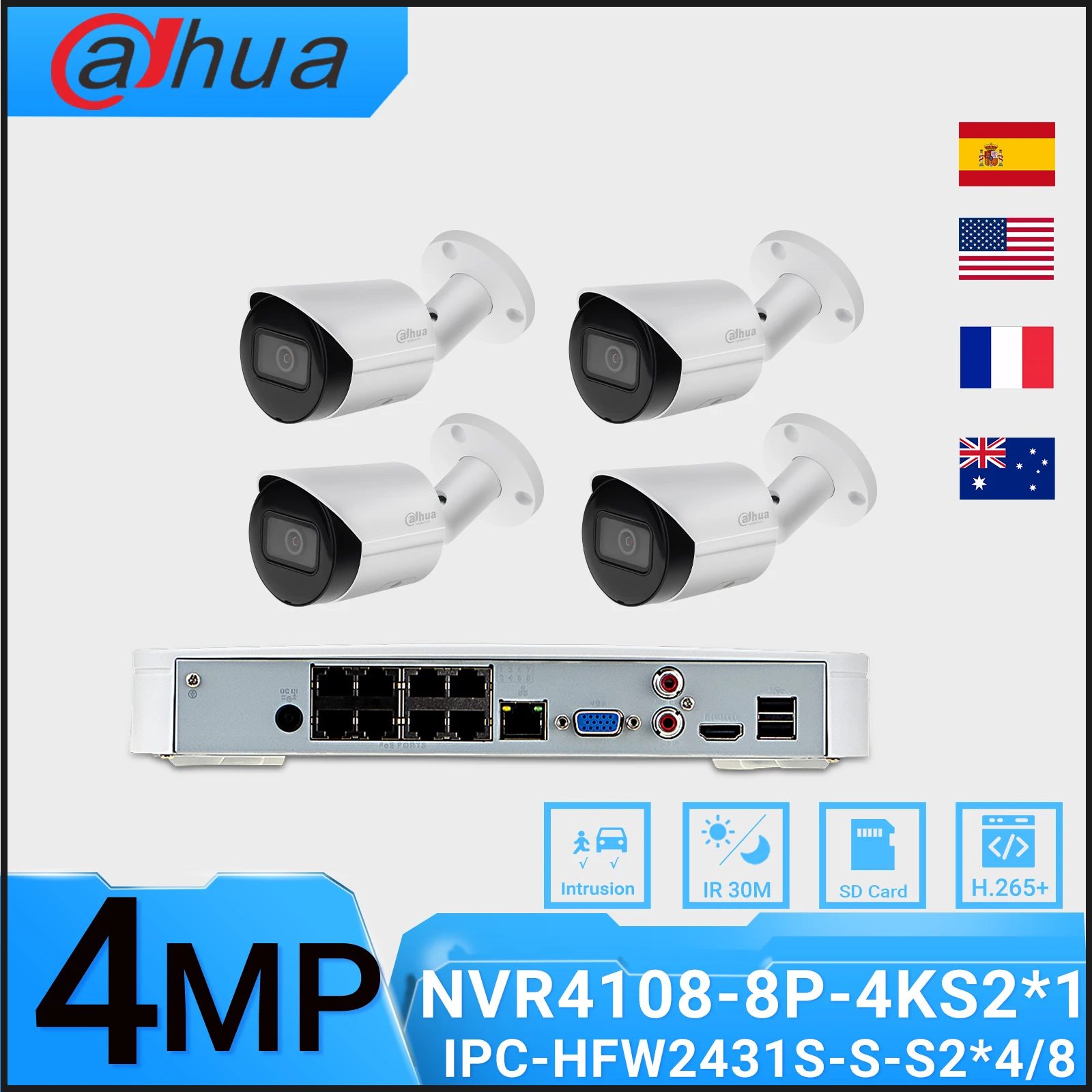 Комплекты Dahua, 4-мегапиксельная IP-камера, фотосессия, камера видеонаблюдения, 8PoE, комплекты систем безопасности, умное видеонаблюдение
Комплекты Dahua, 4-мегапиксельная IP-камера, фотосессия, камера видеонаблюдения, 8PoE, комплекты систем безопасности, умное видеонаблюдение