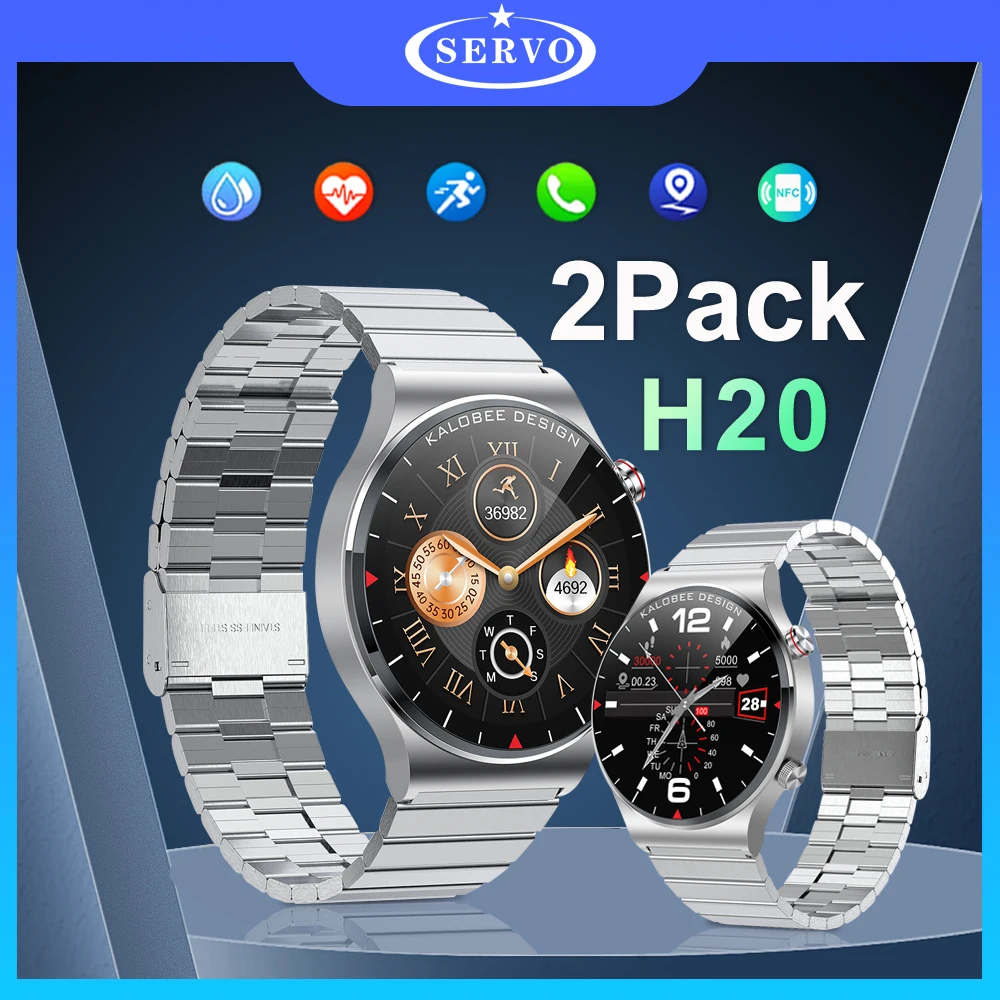 SERVO NEW Smartwatch H20 Smart Watch Men Women Health Monitoring Bluetooth Call Waterproof IP68 NFC 1.3Inch Sports Watches 2Pack
SERVO NEW Smartwatch H20 Smart Watch Men Women Health Monitoring Bluetooth Call Waterproof IP68 NFC 1.3Inch Sports Watches 2Pack