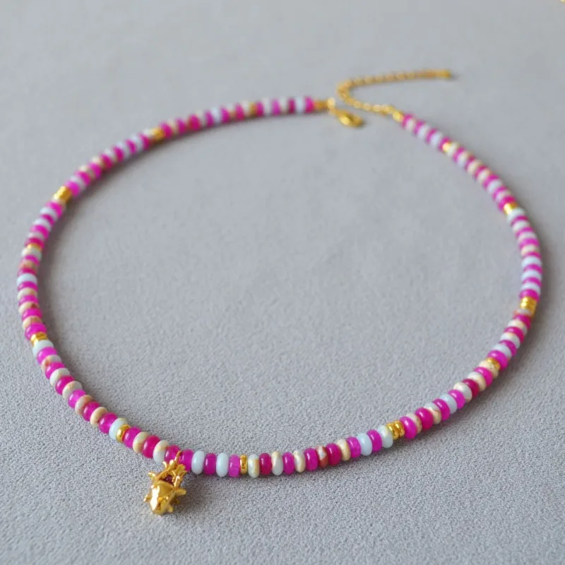 LONDANY necklace Fashion Dragon Fruit Small Light Contrast Personalized Rose Red Gold Ball Beaded Fruit Pendant Necklace
LONDANY necklace Fashion Dragon Fruit Small Light Contrast Personalized Rose Red Gold Ball Beaded Fruit Pendant Necklace