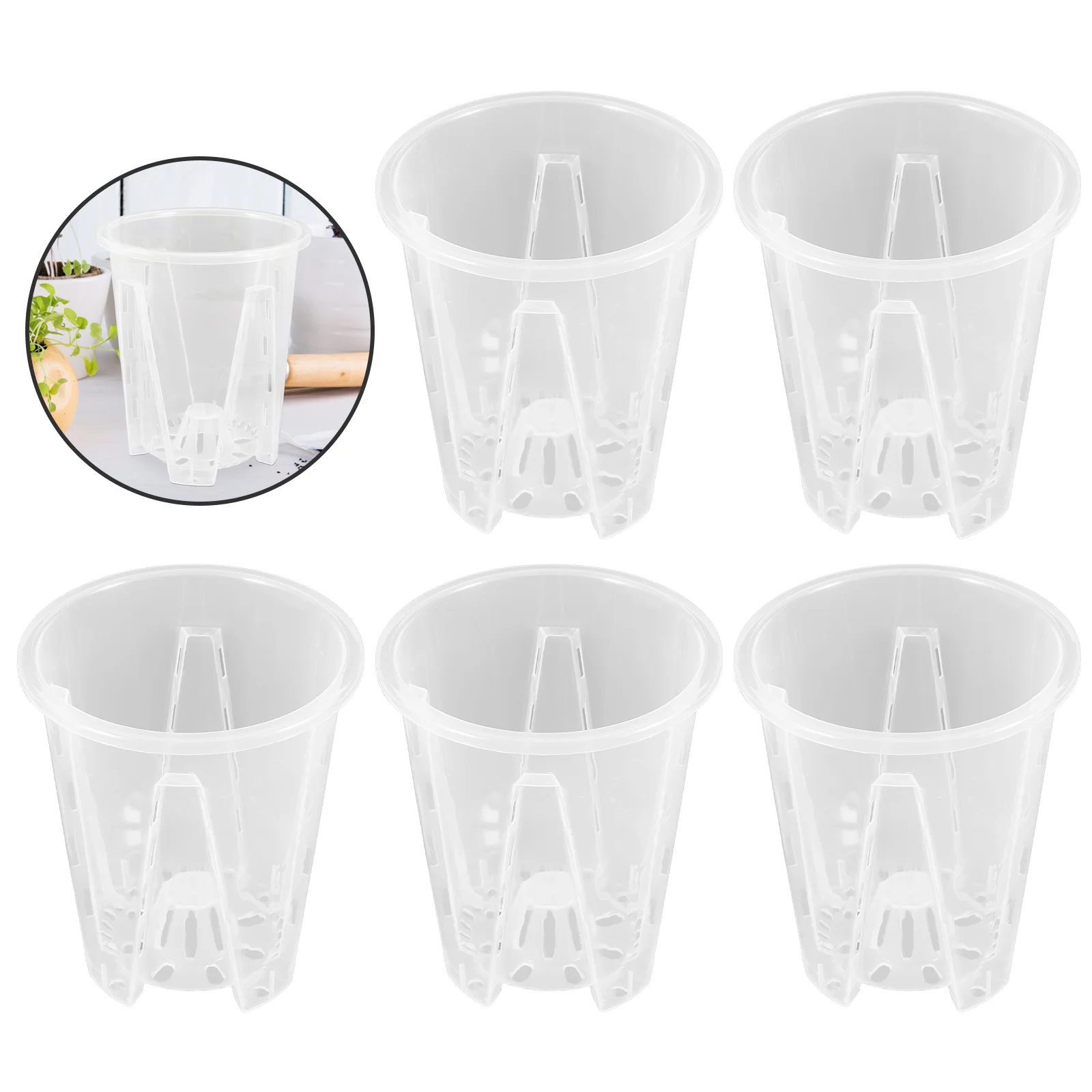 5 Pcs Flower Pot Supplies Plastic Pots Plants Succulent Planting Container Breathable Nursery Home Planter
5 Pcs Flower Pot Supplies Plastic Pots Plants Succulent Planting Container Breathable Nursery Home Planter
