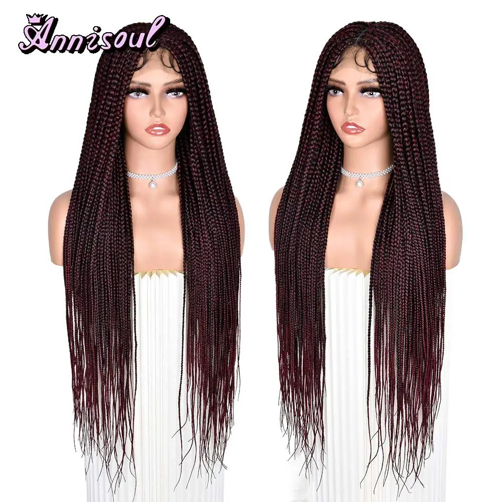 Synthetic Full Lace Wig 36 Inches Braided Wigs For Black Women Knotless Box Braided Wigs With Baby Hair
Synthetic Full Lace Wig 36 Inches Braided Wigs For Black Women Knotless Box Braided Wigs With Baby Hair
