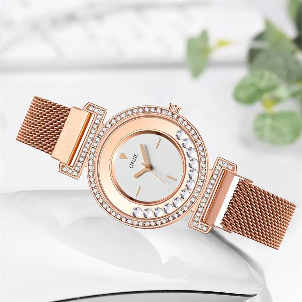 Minimalist Rose Gold Stainless Steel Women Watches Fashion Magnet Buckle Ladies Wristwatches Rhinestone Woman Quartz Watch
Minimalist Rose Gold Stainless Steel Women Watches Fashion Magnet Buckle Ladies Wristwatches Rhinestone Woman Quartz Watch