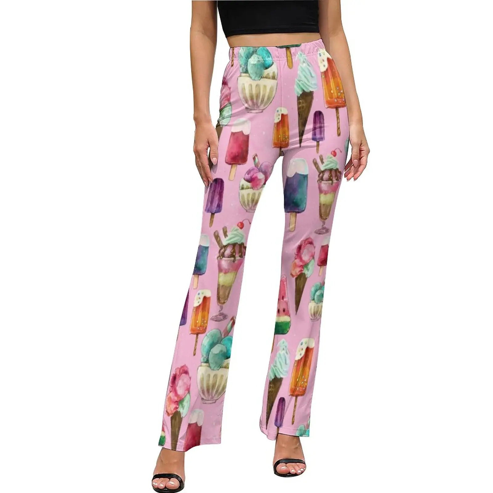 Sweet Ice Cream Pants Cartoon Popsicle Elastic High Waist Kawaii Flared Trousers Summer Pattern Harajuku Pants Gift
Sweet Ice Cream Pants Cartoon Popsicle Elastic High Waist Kawaii Flared Trousers Summer Pattern Harajuku Pants Gift