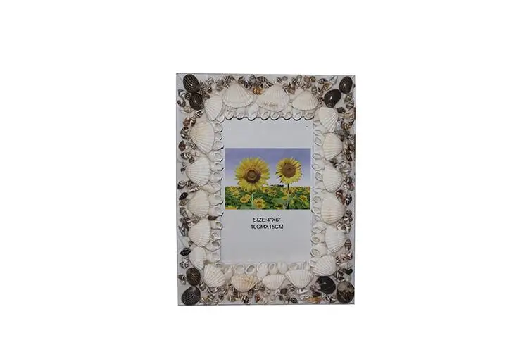 Wooden Sea Kabuklu Photo Frame Decorative Gift