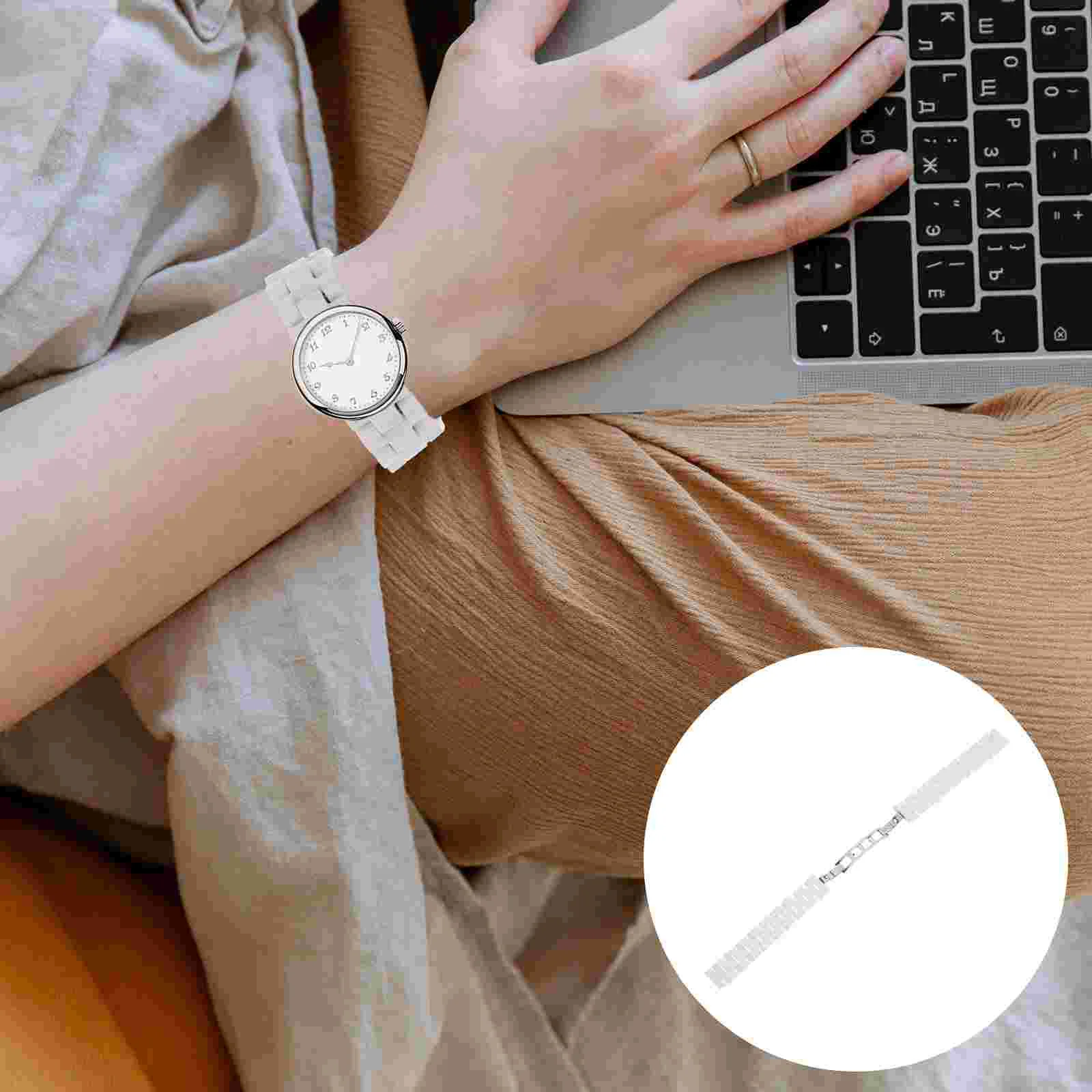 Ceramic Strap Flat Mouth Watch Watchband Bracelet Style Mens Bands Ceramics Links Replacement Women's
Ceramic Strap Flat Mouth Watch Watchband Bracelet Style Mens Bands Ceramics Links Replacement Women's