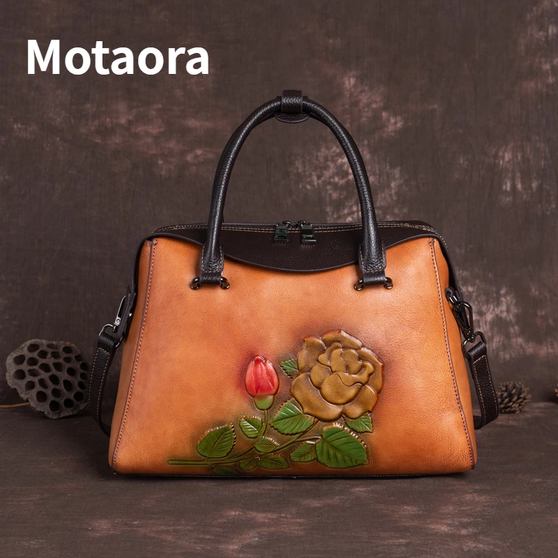 MOTAORA New Retro Flower Print Handbag Women Vintage Genuine Leather Shoulder Bag Cowhide Messenger Crossbody Ladies Handle Bags
MOTAORA New Retro Flower Print Handbag Women Vintage Genuine Leather Shoulder Bag Cowhide Messenger Crossbody Ladies Handle Bags
