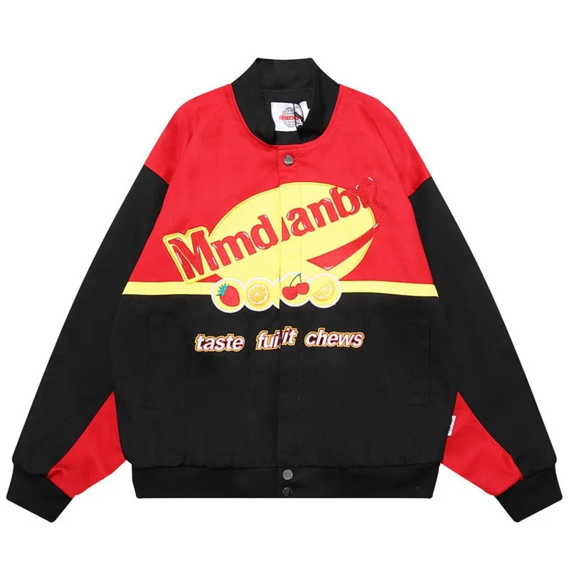 Spring and Autumn Hip Hop Spliced Letter Printing Men Jacket Embroidered Casual Baseball Uniform Couple High Street Fashion Coat
Spring and Autumn Hip Hop Spliced Letter Printing Men Jacket Embroidered Casual Baseball Uniform Couple High Street Fashion Coat