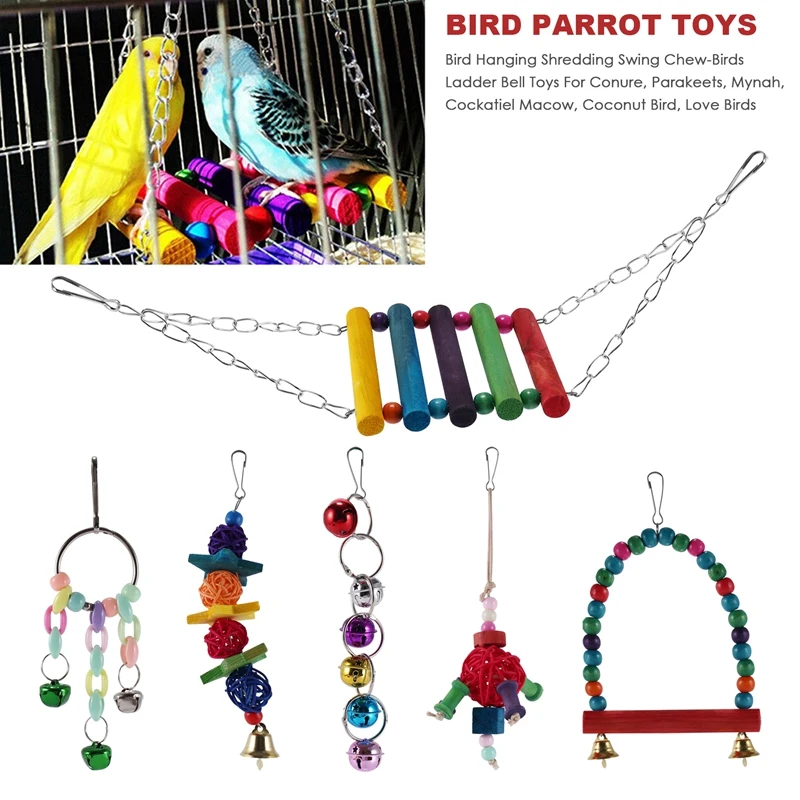 Игрушки птичьи попугаи-Подвесные качели для Шредера-искусственные игрушки-колокольчики для Conure, попугаев, Майна, кокатиэль Макау, кокос 
Игрушки птичьи попугаи-Подвесные качели для Шредера-искусственные игрушки-колокольчики для Conure, попугаев, Майна, кокатиэль Макау, кокос