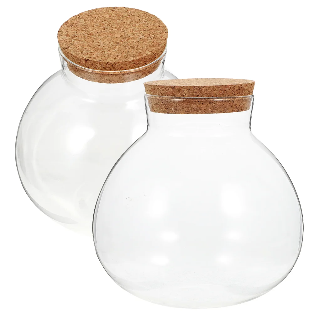 

Bottle Terrarium Jar Bottles Canister Jars Empty Clear Landscape Ecological Decorative Vase Micro Potion Succulent Cork Sugar