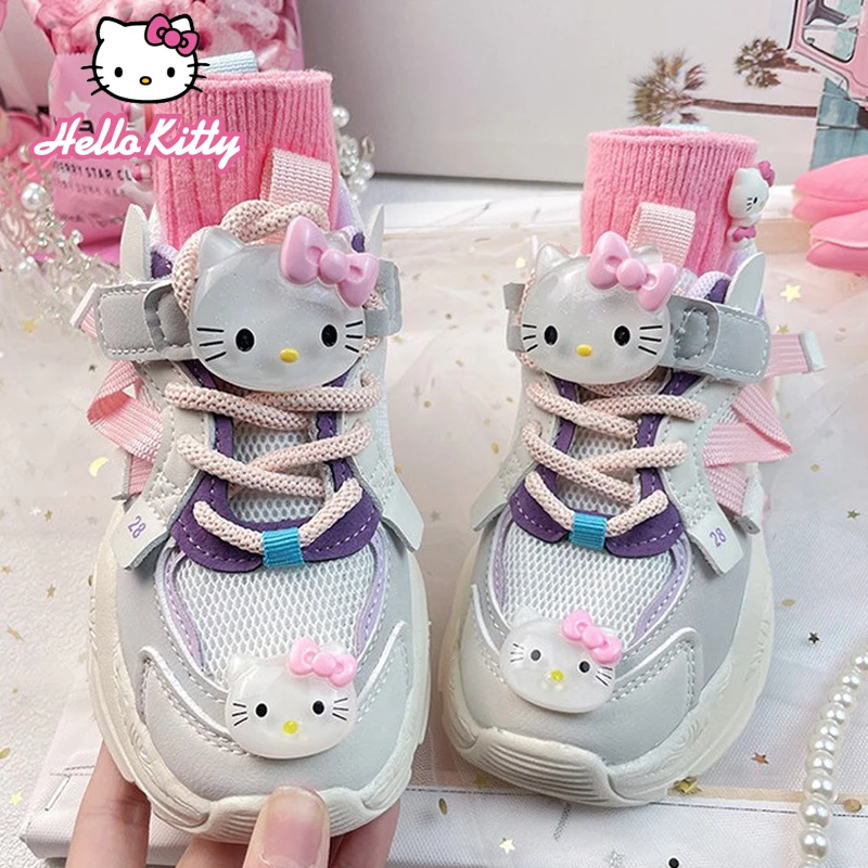 Sanrios Hellokittys Anime Kawaii Girls Cross-Tied Mesh Breathable Sneakers Kids Sports Mesh Surface Outdoor Running White Shoes
Sanrios Hellokittys Anime Kawaii Girls Cross-Tied Mesh Breathable Sneakers Kids Sports Mesh Surface Outdoor Running White Shoes