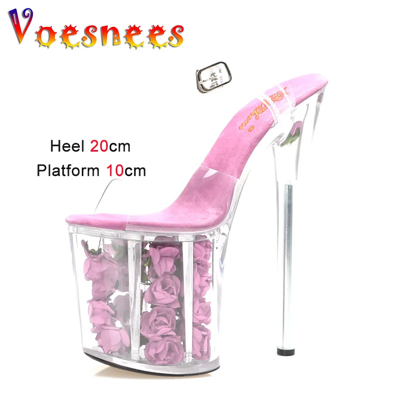 Plus Size Buckle Strap Women Pumps 20CM Transparent PVC Summer Sandals Chic Rose Platform Party High Heels Nightclub Dance Shoes
Plus Size Buckle Strap Women Pumps 20CM Transparent PVC Summer Sandals Chic Rose Platform Party High Heels Nightclub Dance Shoes