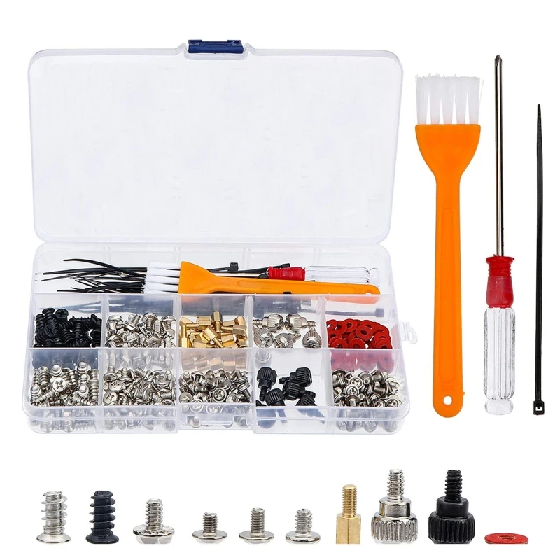 Boxed Desktop Case Mounting Screws Combination + Cable Tie + Screwdriver + Cleaning Brush Set 330pcs
Boxed Desktop Case Mounting Screws Combination + Cable Tie + Screwdriver + Cleaning Brush Set 330pcs