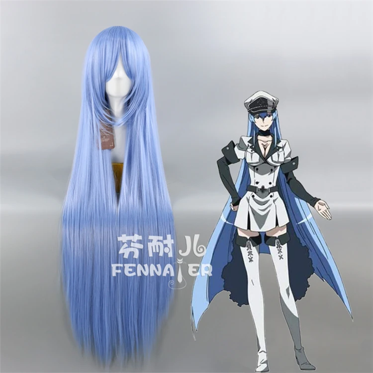 Аниме Akame Ga KILL! Парик для косплея Jaegers Esdeath, длинный прямой синий парик, термостойкие костюмы из синтетических волос
Аниме Akame Ga KILL! Парик для косплея Jaegers Esdeath, длинный прямой синий парик, термостойкие костюмы из синтетических волос