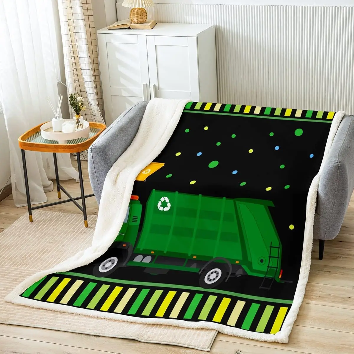 Kids Garbage Truck Sherpa Blanket Green Trash Truck Fleece Throw Blanket for Bed Sofa Couch Teens Green Vehicle Car
Kids Garbage Truck Sherpa Blanket Green Trash Truck Fleece Throw Blanket for Bed Sofa Couch Teens Green Vehicle Car
