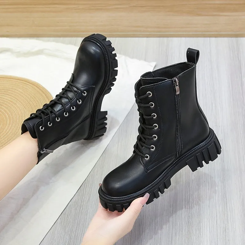 White Boots Women Black Platform PU Leather Boots Autumn Winter Thick Bottom Zipper Ladies Ankle Boots Fashion Motorcycle Shoes
White Boots Women Black Platform PU Leather Boots Autumn Winter Thick Bottom Zipper Ladies Ankle Boots Fashion Motorcycle Shoes