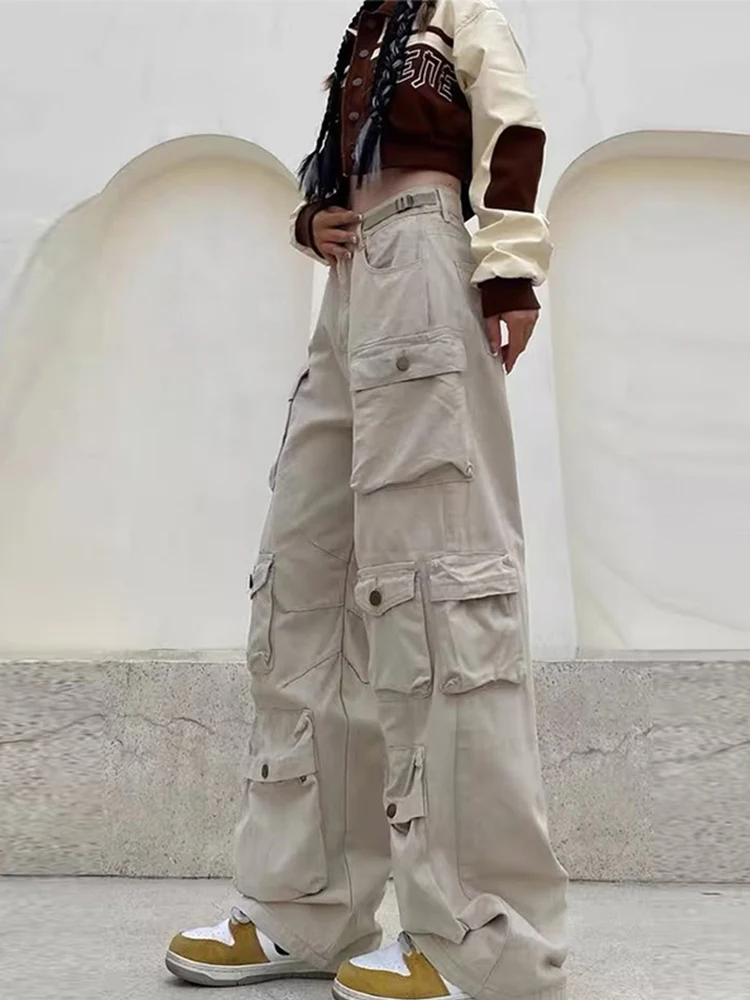 Y2K Vintage High Waist Oversized Straight-Leg Jeans Trousers Multi-Pocket Washed Cargo Pants Women Heavy Industry Streetwear
Y2K Vintage High Waist Oversized Straight-Leg Jeans Trousers Multi-Pocket Washed Cargo Pants Women Heavy Industry Streetwear