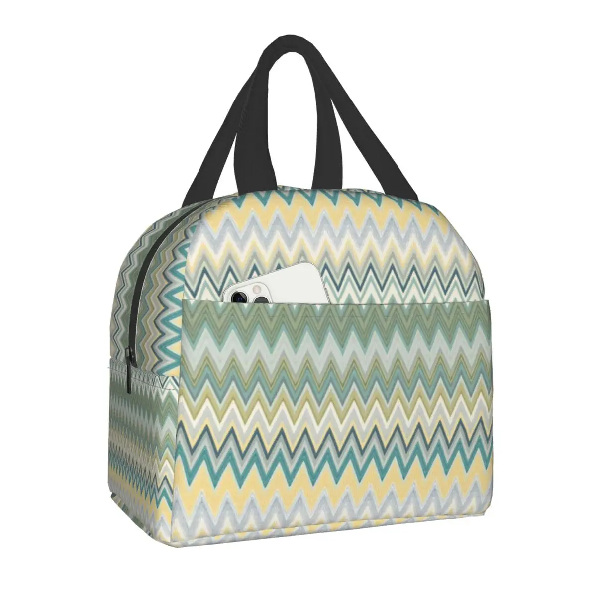Popular Zig Zag Pattern Thermal Insulated Lunch Bags Women Bohemian Geometric Camouflage Lunch Box for School Office Food Bags
Popular Zig Zag Pattern Thermal Insulated Lunch Bags Women Bohemian Geometric Camouflage Lunch Box for School Office Food Bags