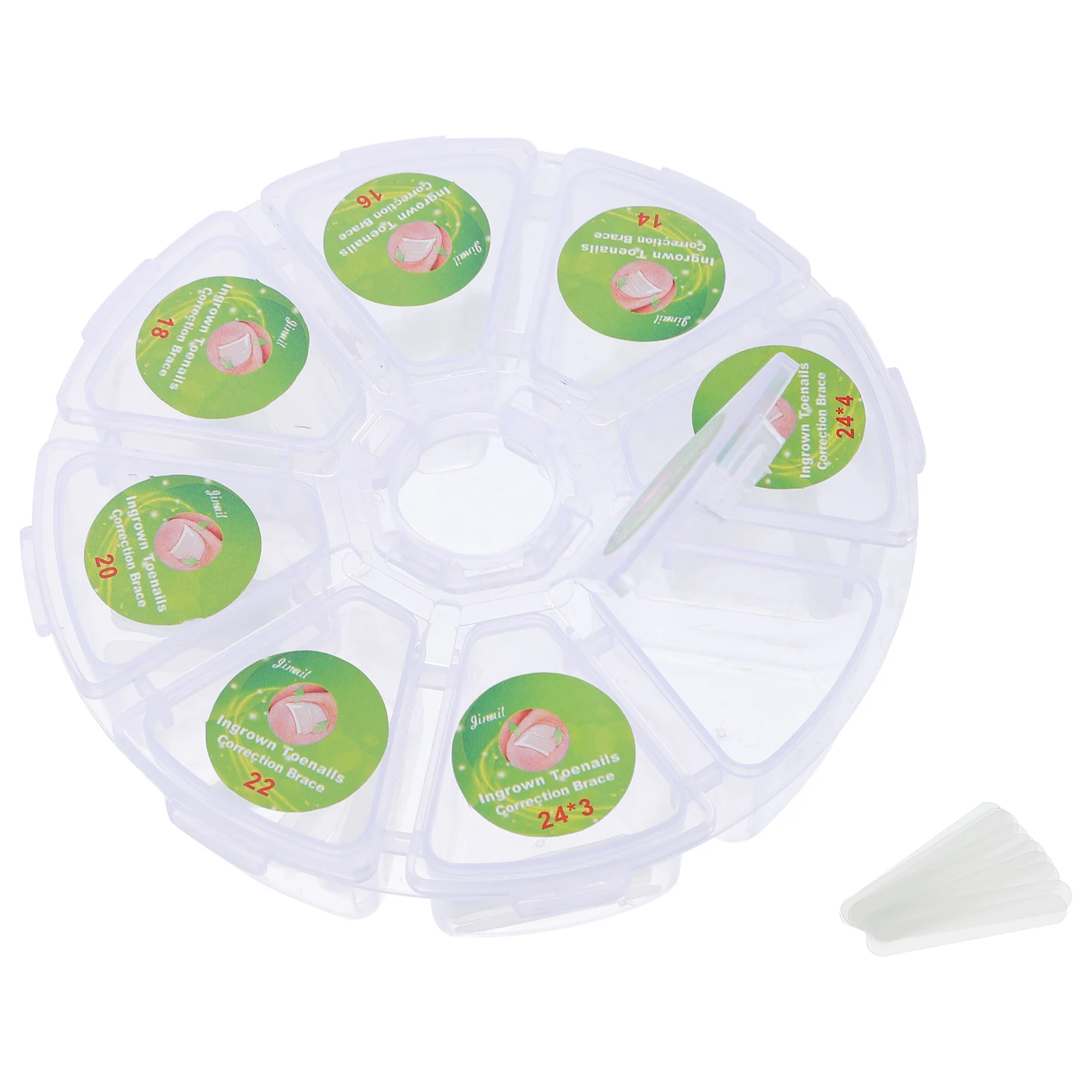 100 Pcs Ingrown Nail Correction Patch Toenail Sticker Pedicure Stand Arc Foot Care Paronychia Synthetic Fiber Resin Kit
100 Pcs Ingrown Nail Correction Patch Toenail Sticker Pedicure Stand Arc Foot Care Paronychia Synthetic Fiber Resin Kit