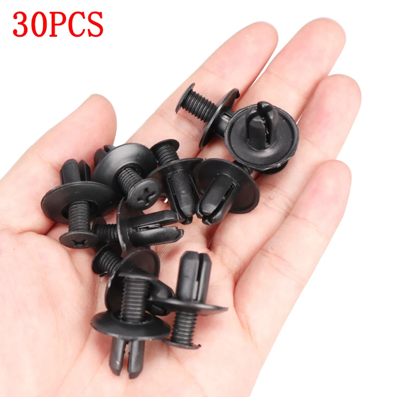 30PCS 8mm Black Plastic Car Fastener Clips Car Bumper Fender Hole Rivets Fasteners Screw Auto Interior Decoration Accessories
30PCS 8mm Black Plastic Car Fastener Clips Car Bumper Fender Hole Rivets Fasteners Screw Auto Interior Decoration Accessories