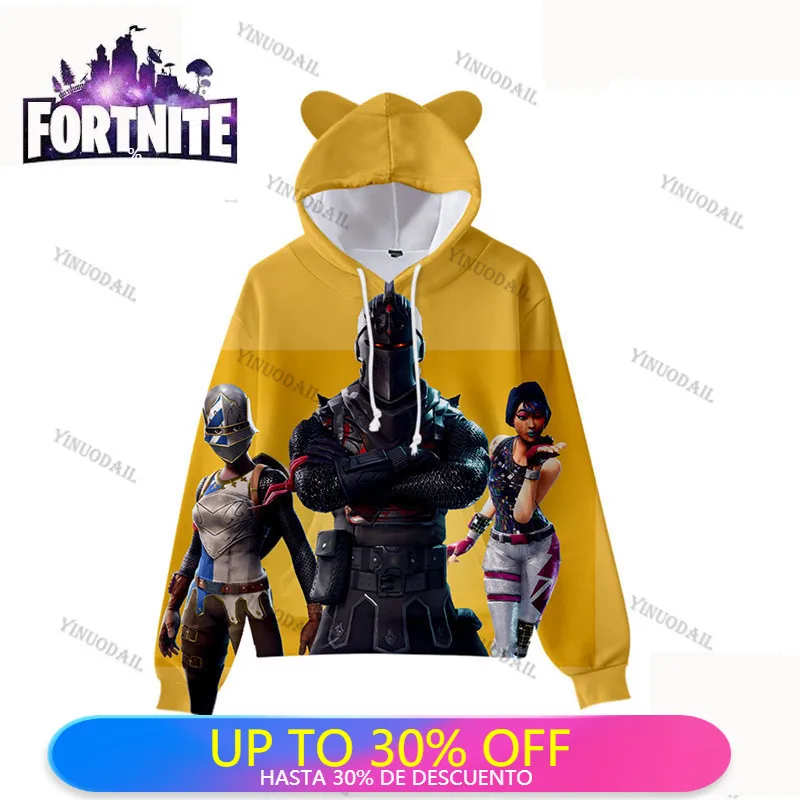 Hot Kids Fortnite Game Children Cute Anime 3D Cat Ear Hoodies Battle Hero Boys and Girls Clothing Harajuku Sweatshirt Tops 
Hot Kids Fortnite Game Children Cute Anime 3D Cat Ear Hoodies Battle Hero Boys and Girls Clothing Harajuku Sweatshirt Tops
