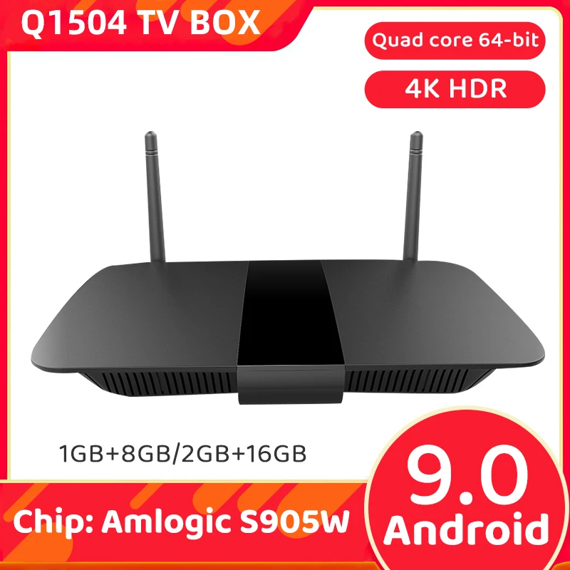 Q1504 Smart Android 9.0 TV Box Amlogic S905W 1GB Ram 8GM Rom 2.4G Wifi 4k H.265 Media Player Smart Tv Box Android 2022 Q1504
Q1504 Smart Android 9.0 TV Box Amlogic S905W 1GB Ram 8GM Rom 2.4G Wifi 4k H.265 Media Player Smart Tv Box Android 2022 Q1504