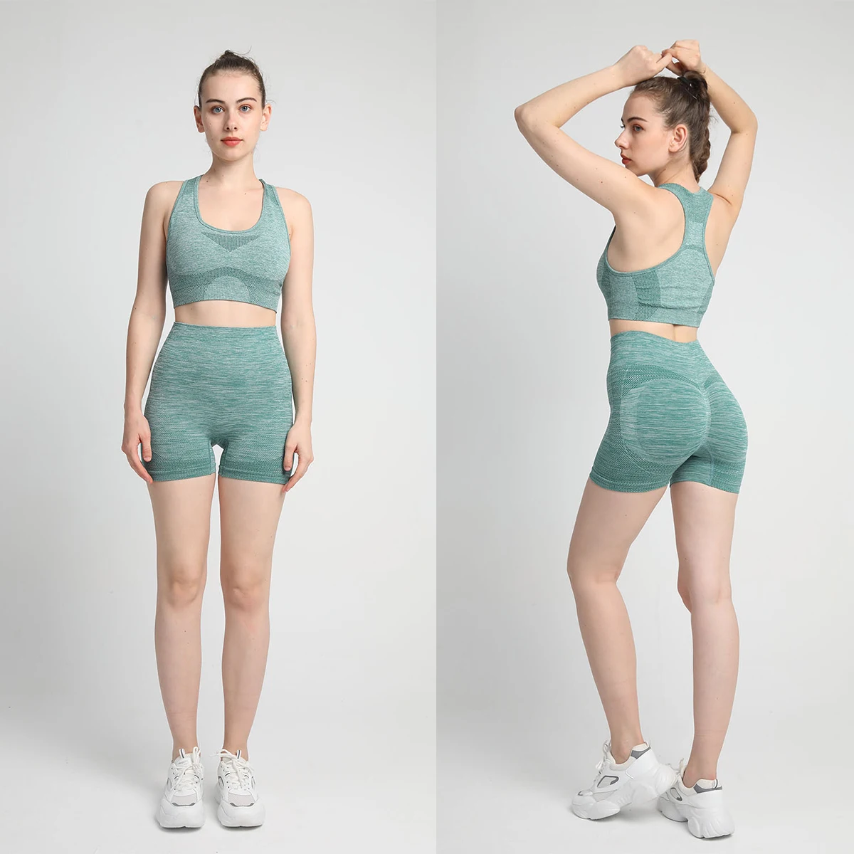 Seamless Scrunch Yoga Set Women 2Pcs Two Piece Gym Set Crop Top Bra Shorts Sport suit Workout Outfit Fitness Wear Clothes
Seamless Scrunch Yoga Set Women 2Pcs Two Piece Gym Set Crop Top Bra Shorts Sport suit Workout Outfit Fitness Wear Clothes