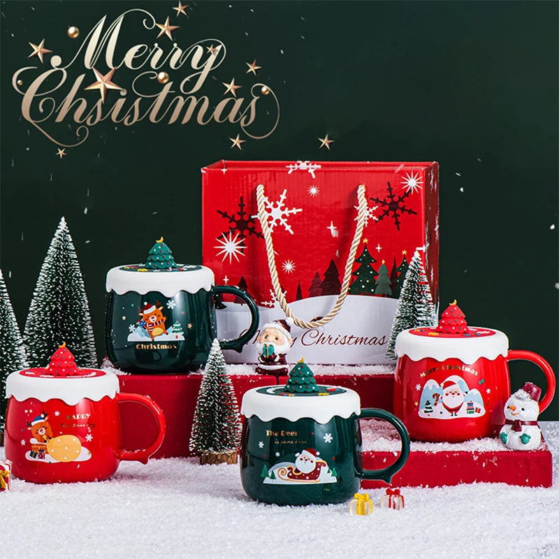 Christmas Mugs Ceramic Tea Coffee Cups with 3D Xmas Tree Silicone Snow Lid New Year Gifts Decoration Drinkware Party Office Home
Christmas Mugs Ceramic Tea Coffee Cups with 3D Xmas Tree Silicone Snow Lid New Year Gifts Decoration Drinkware Party Office Home