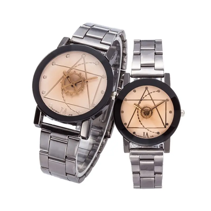 

Elegant Luxury Lovers Watch Compass Stainless Steel Quartz Analog Wrist Watch Casual Watch