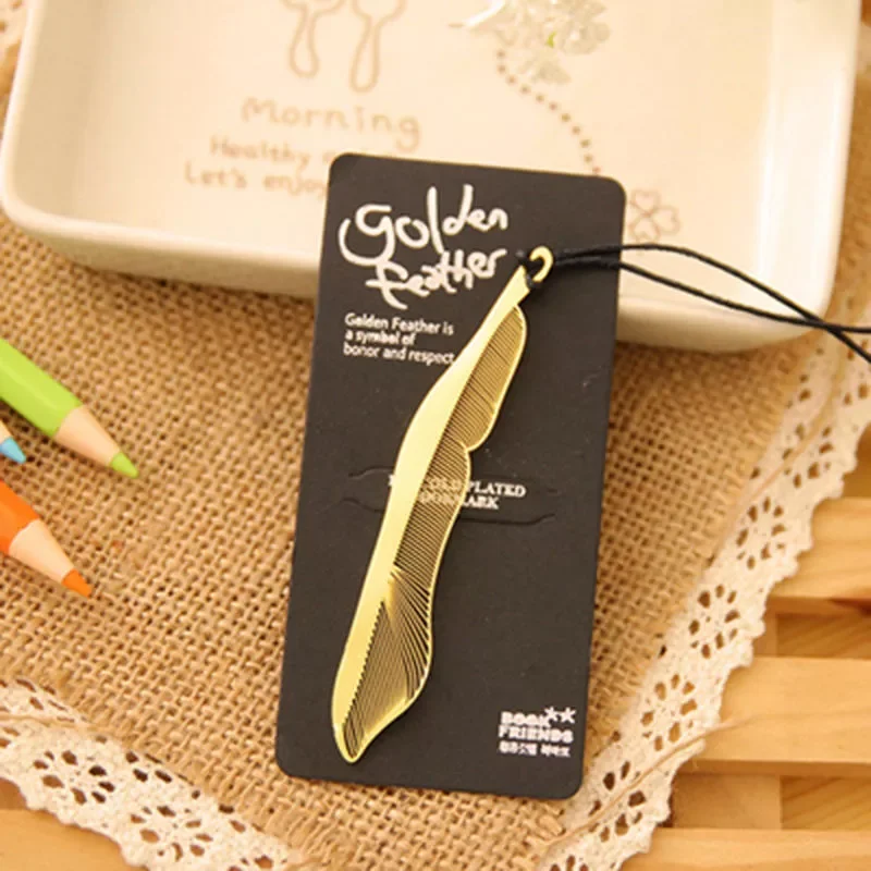 Stylish Gold Plated Hollow Animal Feather Bookmark Angel Marks Leaf Key Bookmarks Book Mark Office Supplies
Stylish Gold Plated Hollow Animal Feather Bookmark Angel Marks Leaf Key Bookmarks Book Mark Office Supplies